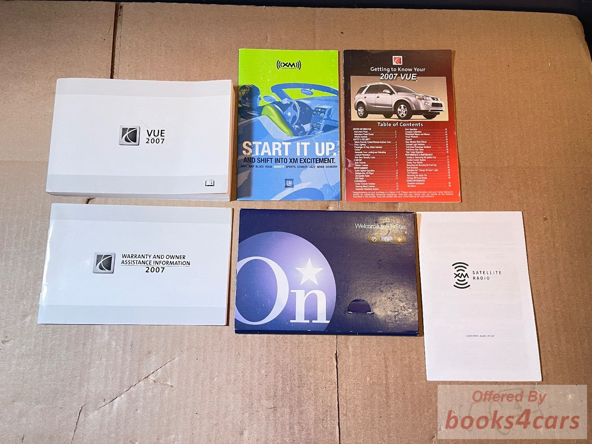 view cover of 2007 VUE owners manual by Saturn