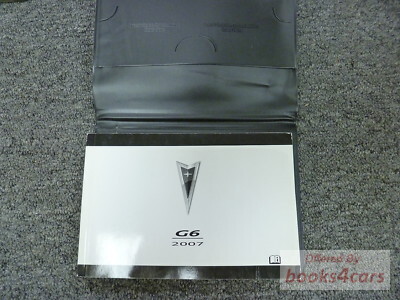 view cover of 2007 G6 owners manual by Pontiac