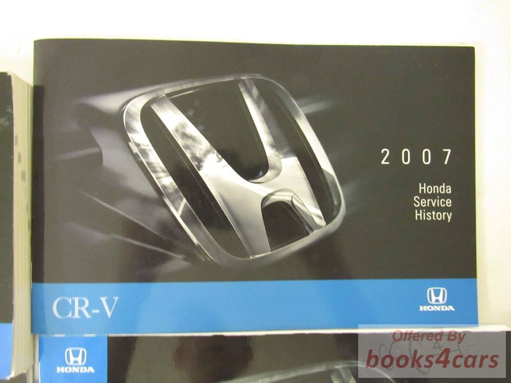 view cover of 2007 CRV Service History Owners Manual by Honda