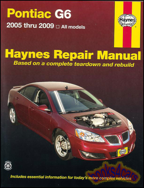 view cover of 2005-2009 G6 Shop Service Repair Manual by Haynes for Pontiac