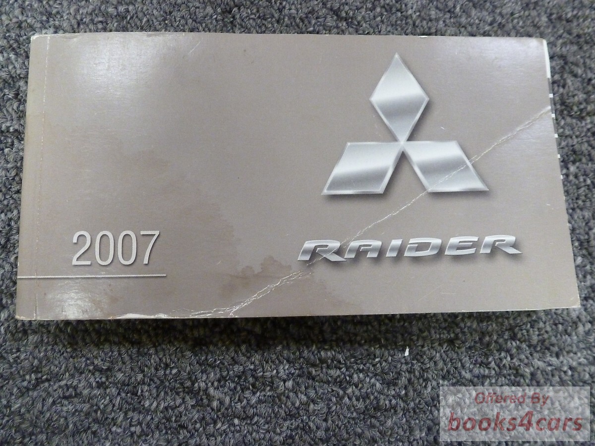 view cover of 2007 Raider Owners Manual by Mitsubishi