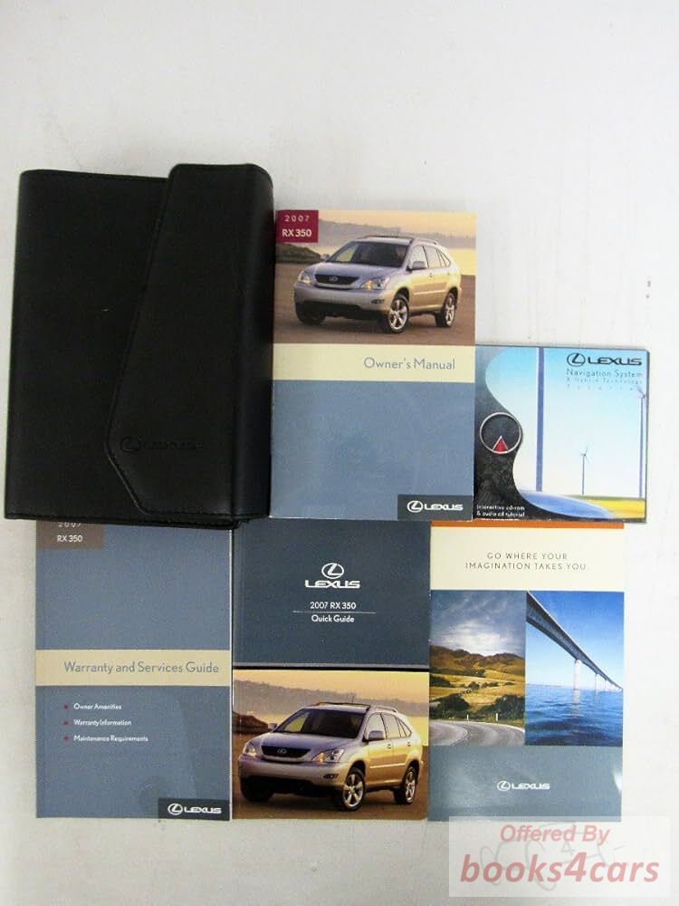 view cover of 2007 RX350 owners manual by Lexus for RX 350 2007