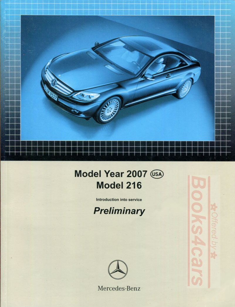 view cover of 2007 Model 216 Technical introduction into service manual by Mercedes 264 pages CL-Class