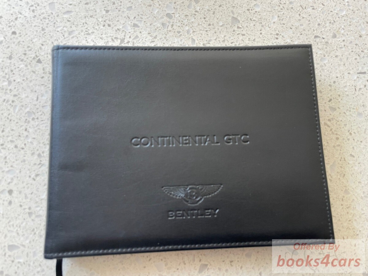 view cover of 2007 Continental GTC owners manual handbook by Bentley