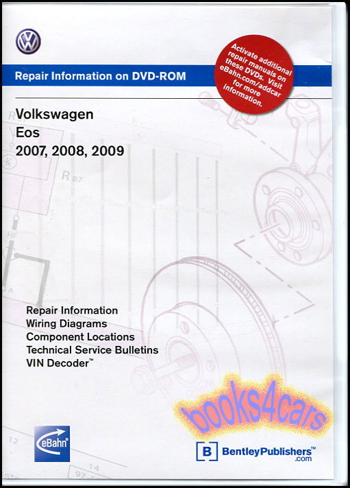 view cover of 2007-09 Eos Shop Service Repair Manual by Volkswagen & Bentley on DVD