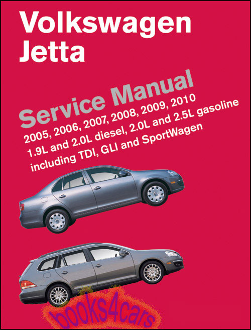 view cover of 2005-2010 New Jetta Shop Service Repair Manual for Volkswagen by Bentley incl Gas Diesel 1.9L TDI 2.0L FSI 2.5L TDI 2006-2009 GLI & 2008-2009 Sportwagen 1,352 pages 2,484 illustrations for VW A5