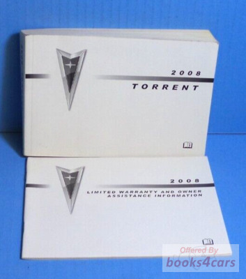 view cover of 2008 Torrent owners manual by Pontiac
