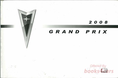 view cover of 2008 Grand Prix owners manual by Pontiac