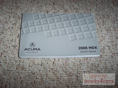 view cover of 2008 MDX Owners Manual by Acura