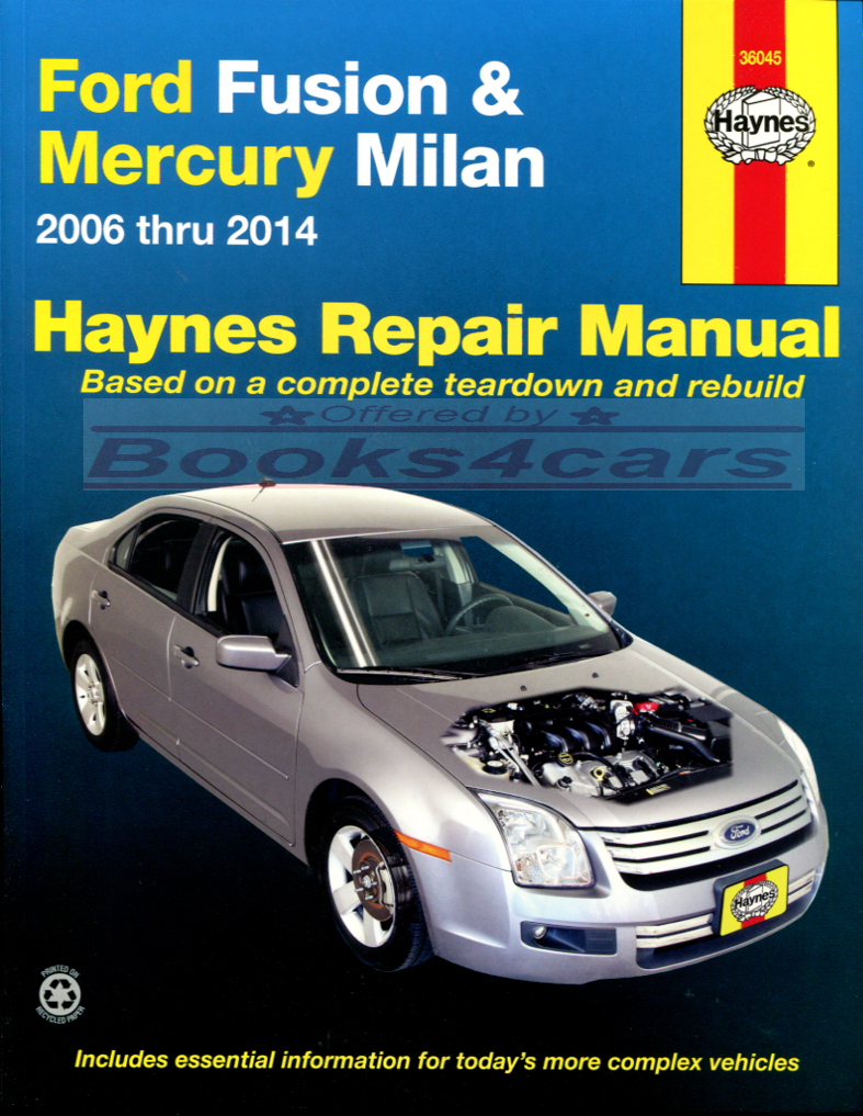 view cover of 2006-2020 Ford Fusion & Mercury Milan shop service repair manual by Haynes 320 pages