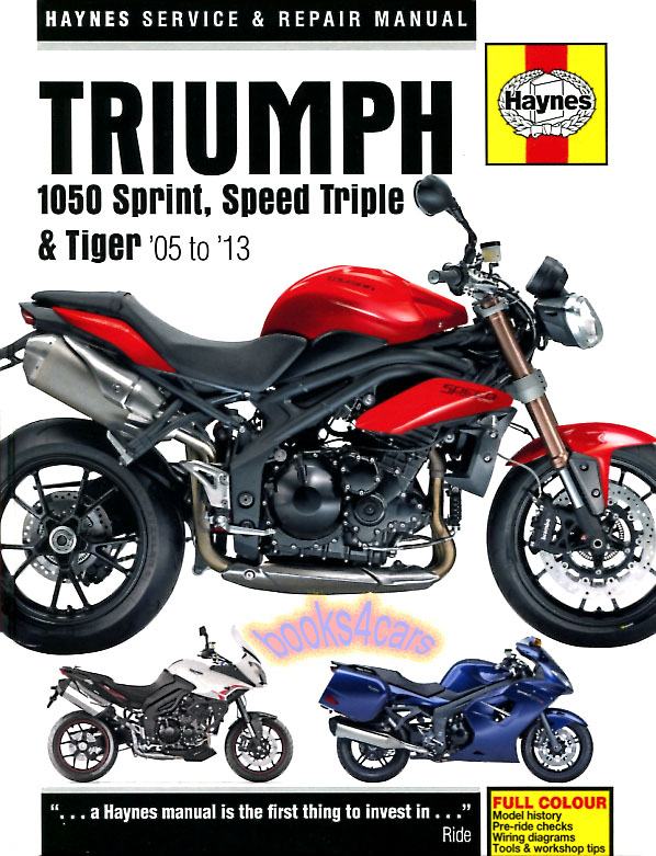 view cover of 2005-2011 Triumph Sprint ST 11-13 Sprint GT 05-13 Speed Triple 1050cc & 2007-13 Tiger 1050cc shop service repair manual by Haynes