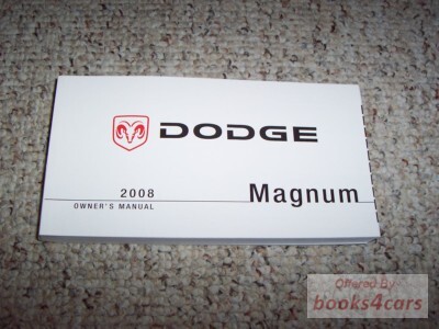 view cover of 2008 Magnum Owners Manual by Dodge LX