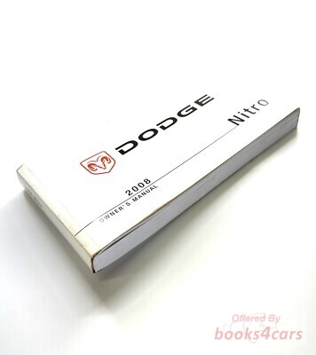 view cover of 2008 Nitro Owners Manual by Dodge