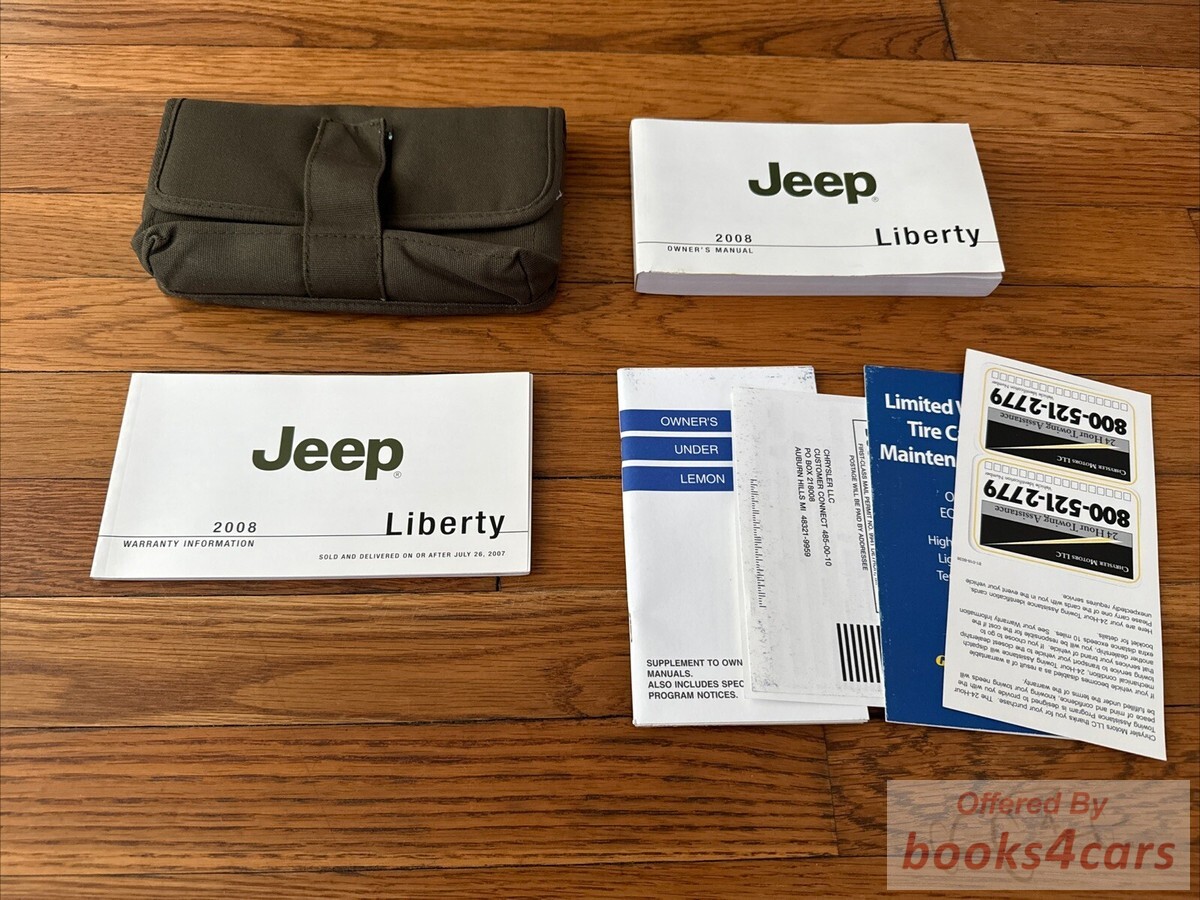 view cover of 2008 Liberty Owners Manual by Jeep