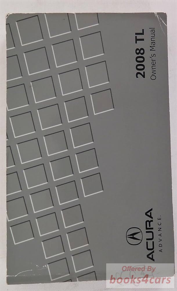 view cover of 2008 Acura TL Owners Manual by Acura