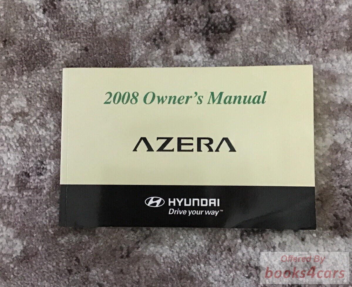 view cover of 2008 Azera Owners Manual by Hyundai