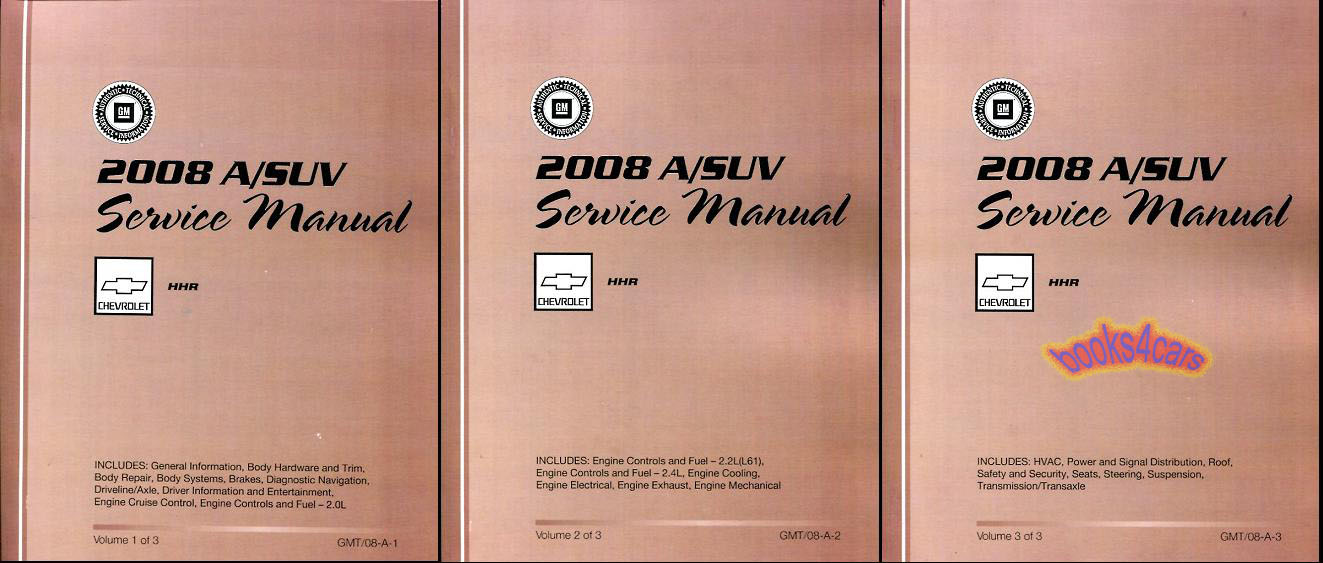 view cover of 2008 HHR shop service repair manual set by Chevrolet Truck