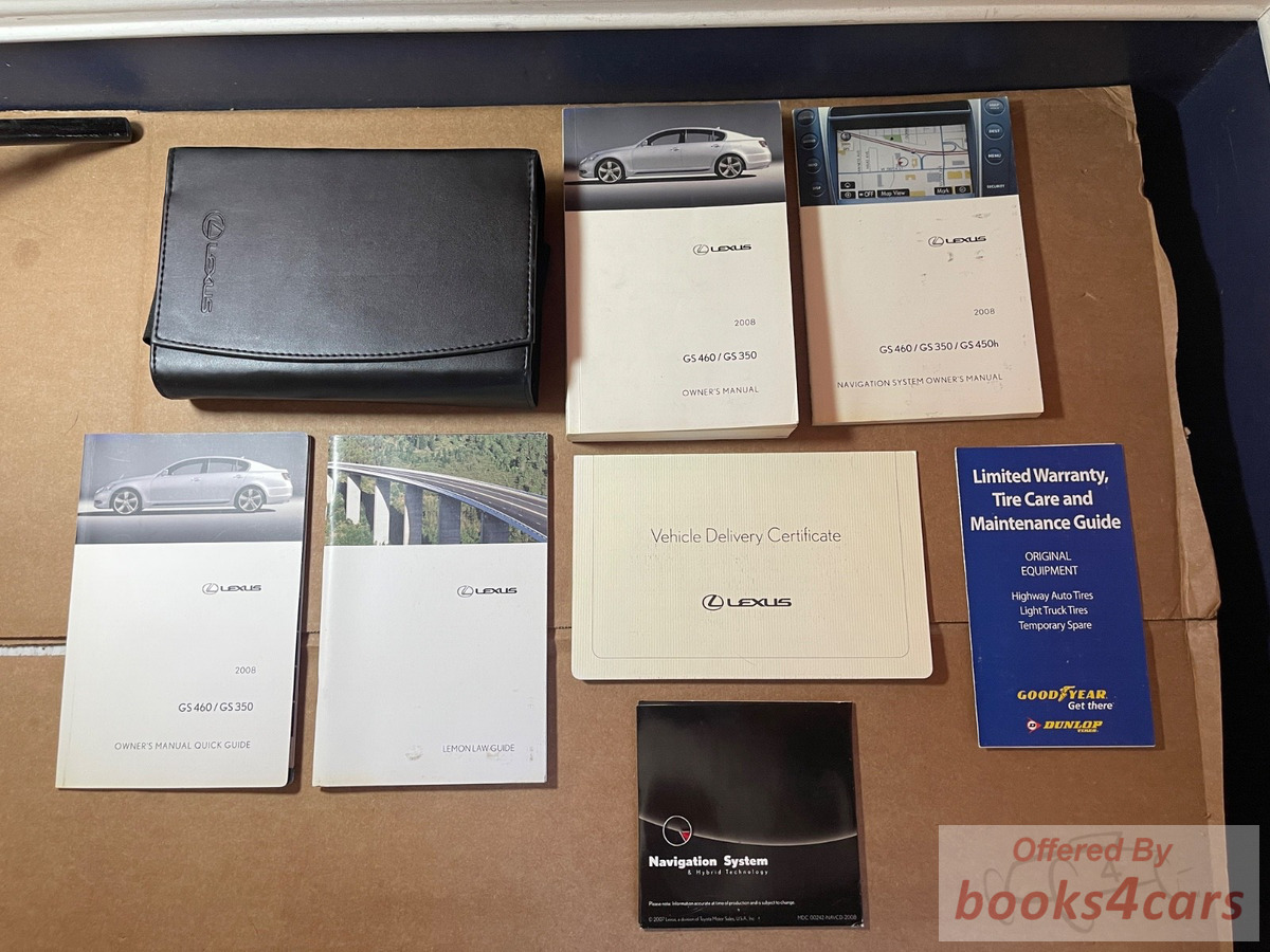 view cover of 2008 GS350 GS460 owners manual by Lexus