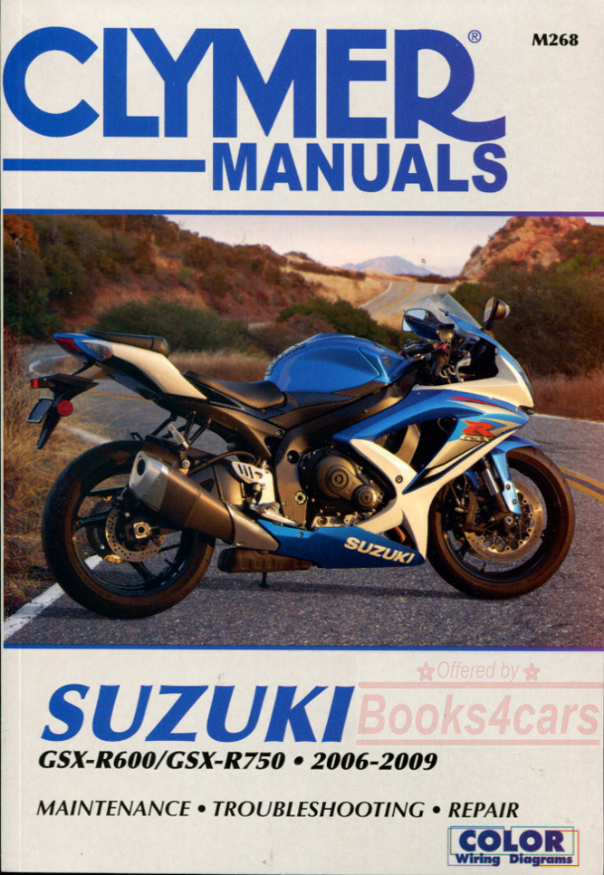 view cover of 2006-2009 Suzuki GSXR 650 & 750 Shop Service Repair Manual by Clymer 544 pages for GSXR650 GSX-R650 GSXR750 GSX-R750 GSX