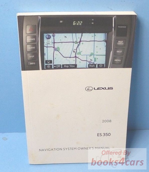 view cover of 2008 ES350 Navigation owners manual by Lexus