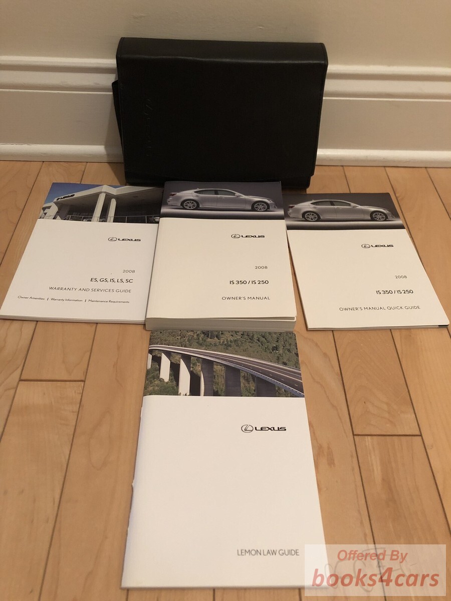 view cover of 2008 IS250 IS350 owners manual by Lexus