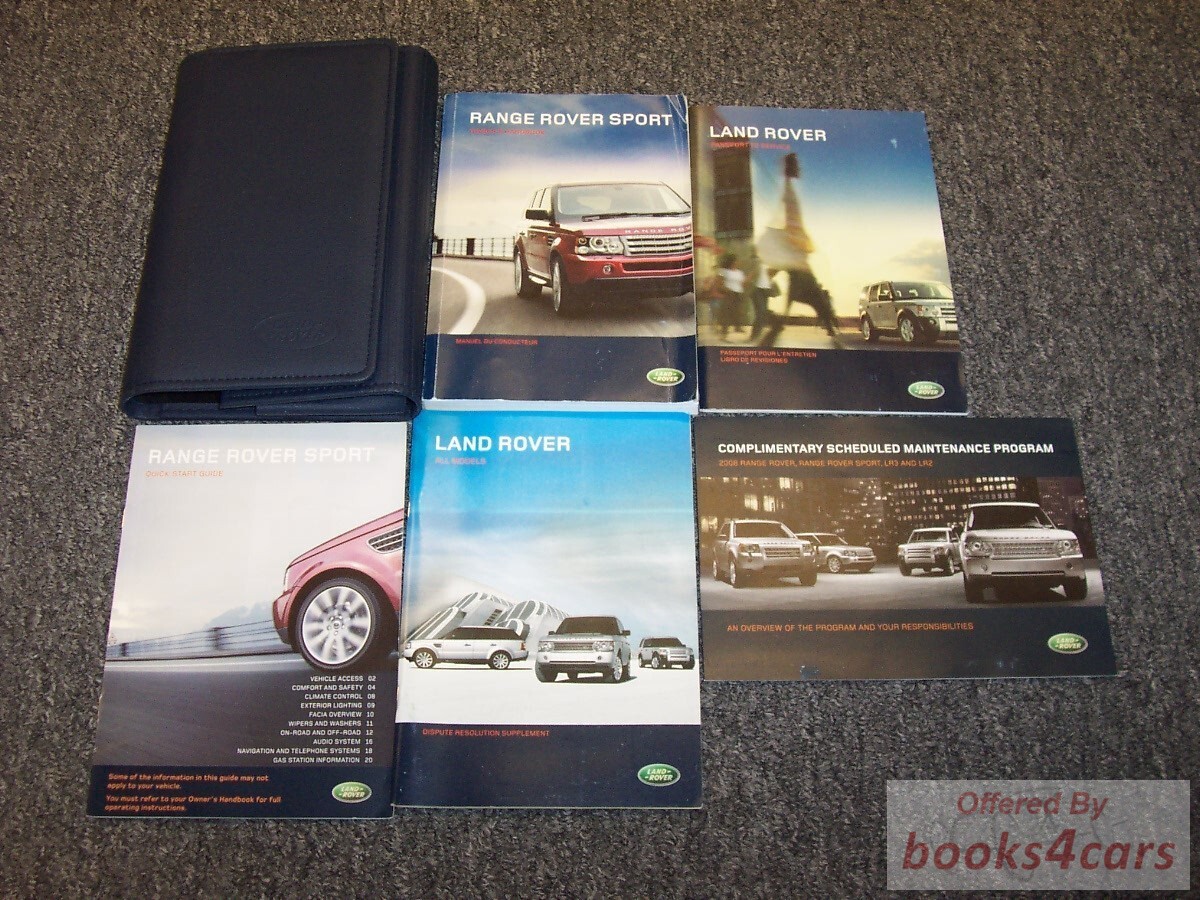 view cover of 2008 Range Rover Owners manual by Land Rover (not sport)