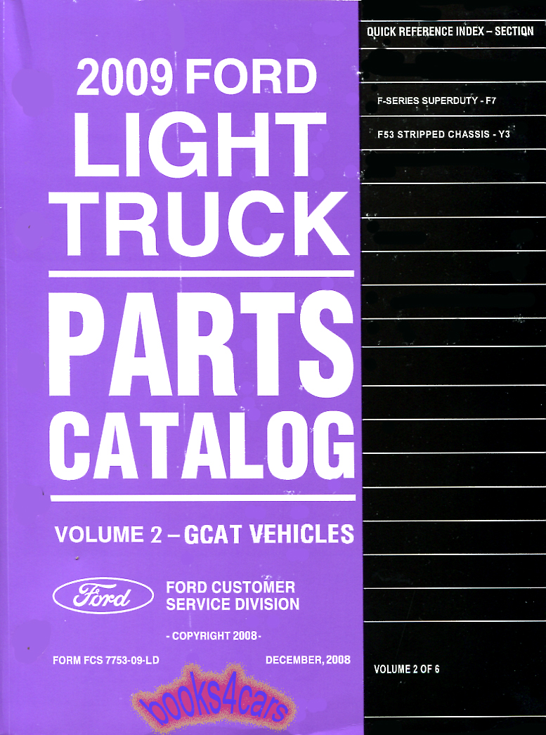 view cover of 2008-2010 F-Super Duty & F53 Chassis Motorhome Parts Manual by Ford Truck