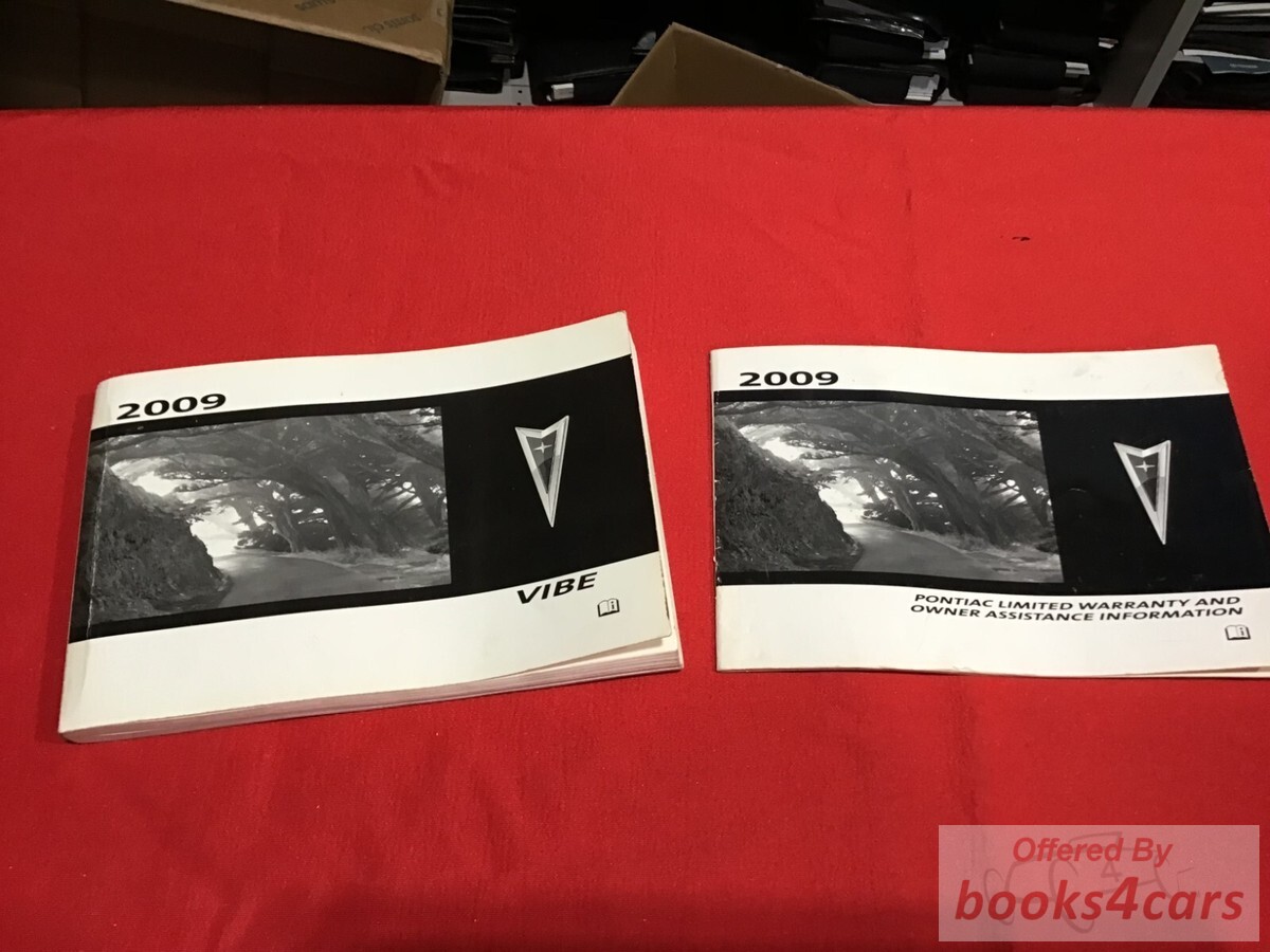 view cover of 2009 Vibe owners manual by Pontiac