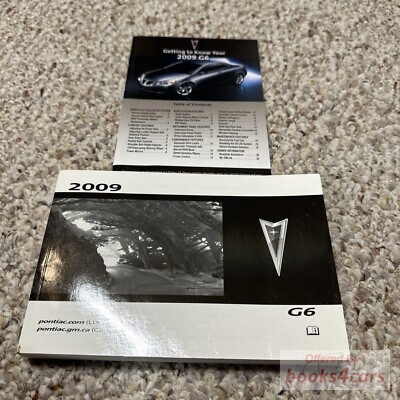 view cover of 2009 G6 owners manual by Pontiac