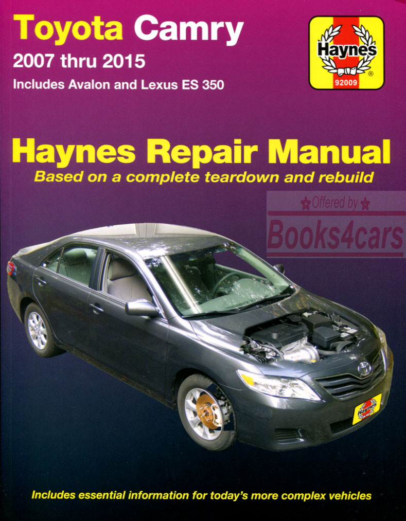 view cover of 2007-2017 Toyota & Lexus ES350 & Camry & Avalon Shop Service Repair Manual by Haynes