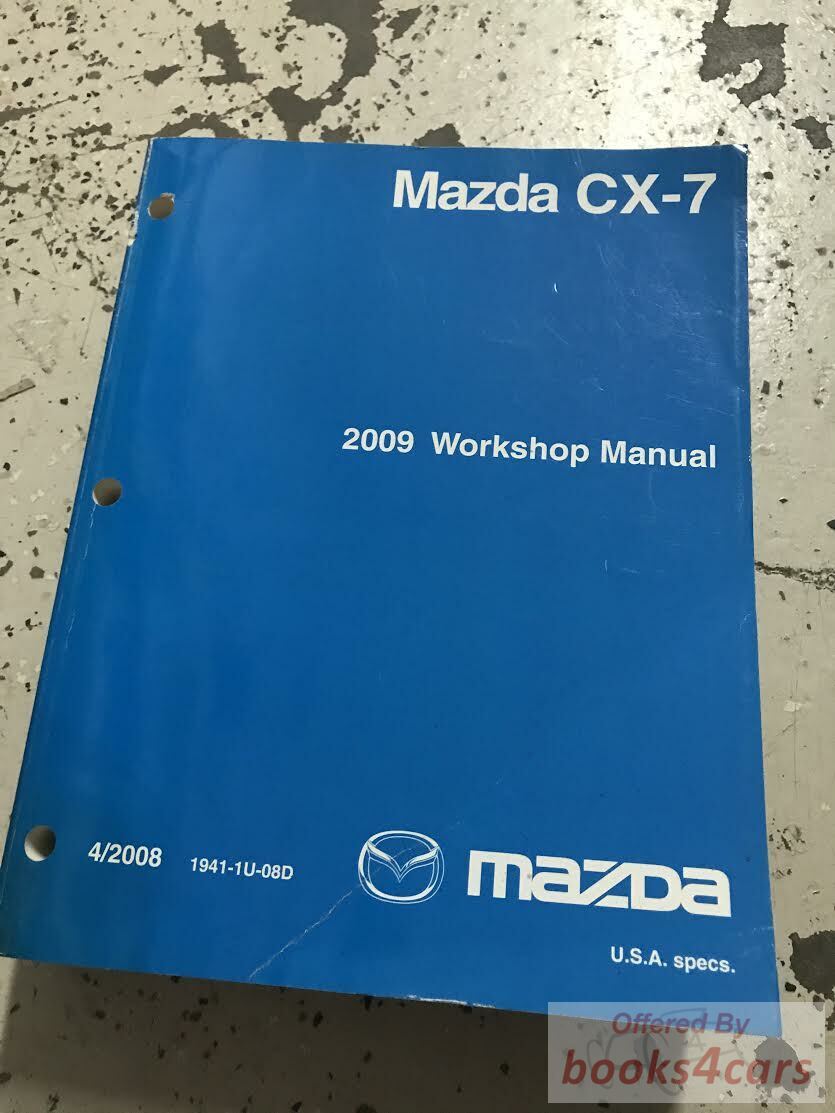 view cover of 2009 Mazda CX9 Shop Service Repair Manual for CX-9