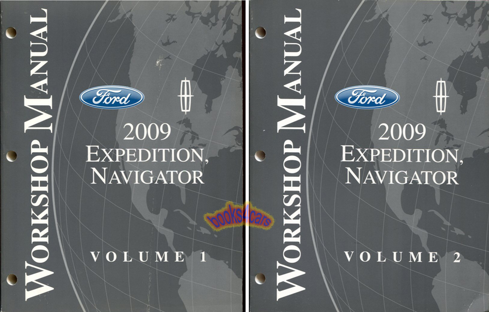 view cover of 2009 Expedition & Navigator Factory 2-volume Shop Service Repair Manual by Ford & Lincoln