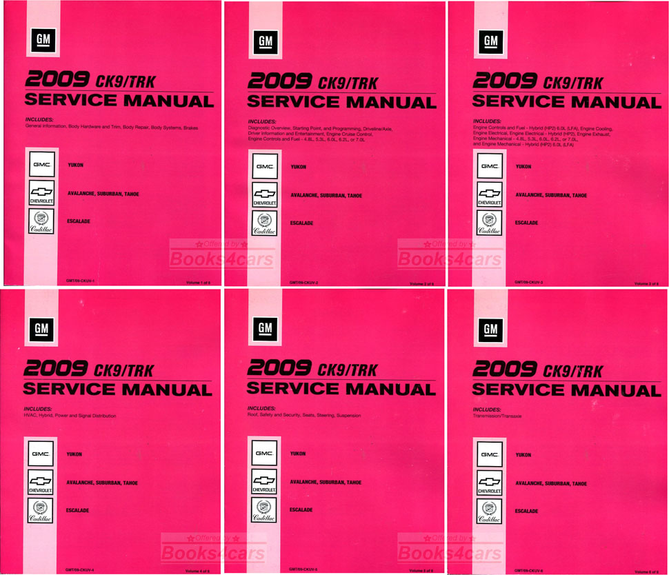 view cover of 2009 Tahoe Avalanche Yukon Escalade ESV EXT & Suburban Shop Service Repair Manual by Chevrolet Cadillac & GMC Truck