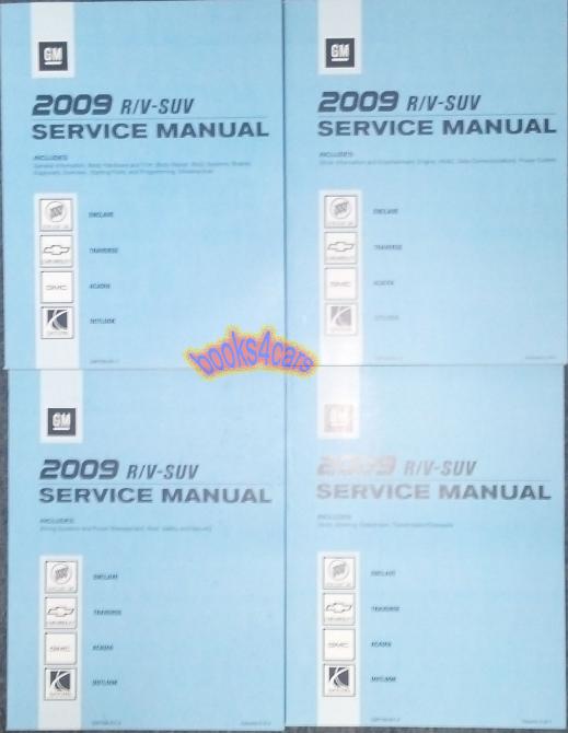 view cover of 2009 Enclave Acadia Outlook shop service repair 4 volumes by Buick Saturn GMC