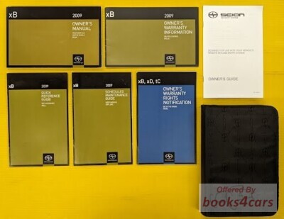 view cover of 2009 xB Owners Manual by Scion