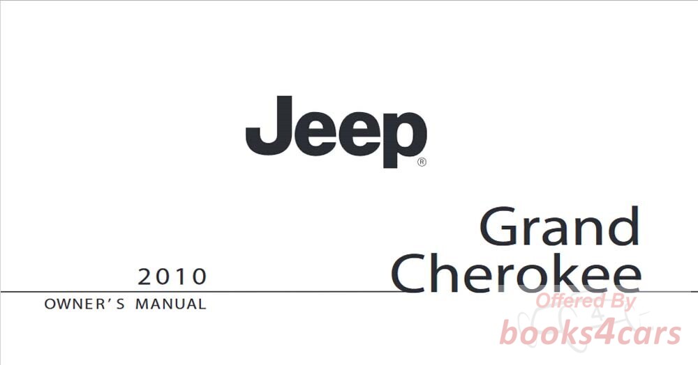 view cover of 2010 Grand Cherokee owners manual by Jeep