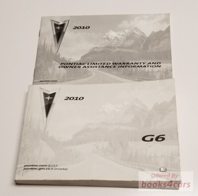 view cover of 2010 G6 owners manual by Pontiac