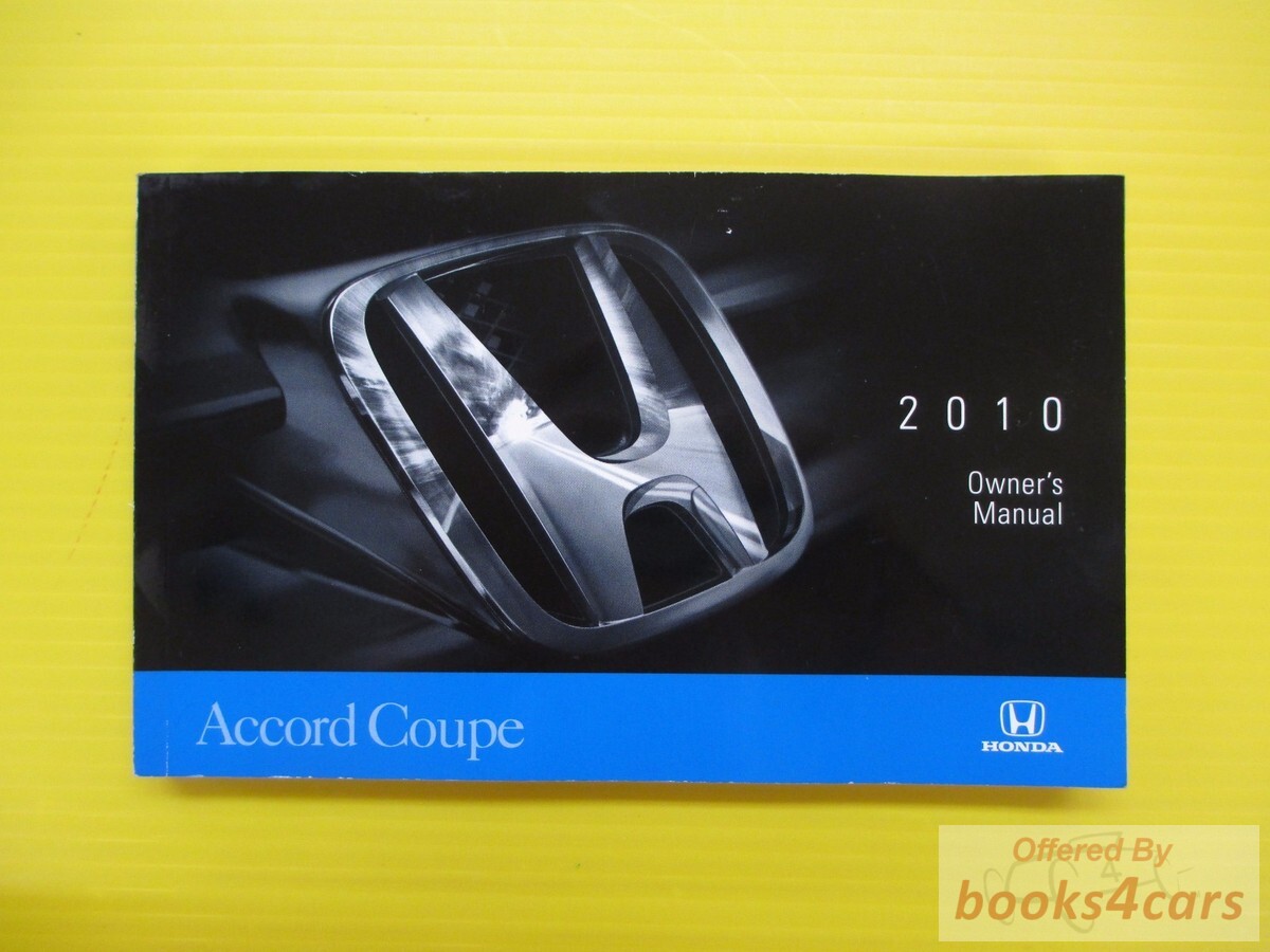 view cover of 2010 Accord COUPE Owners Manual by Honda
