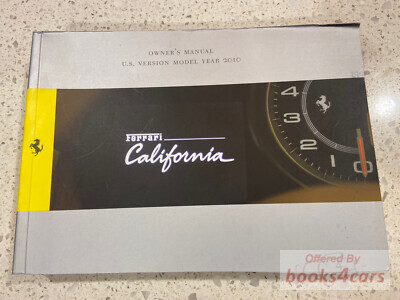 view cover of 2010 California Owners Manual by Ferrari