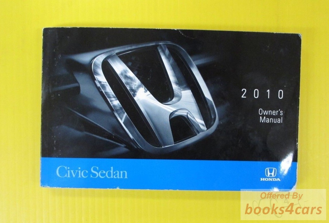 view cover of 2010 Civic Sedan Owners manual by Honda
