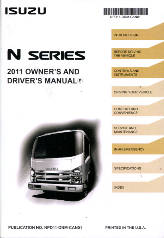 view cover of 2011 NPR DIESEL owners manual by Isuzu and GMC