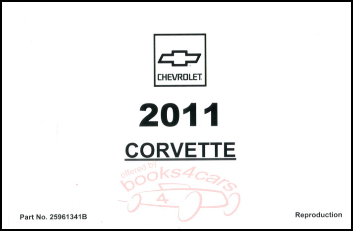 view cover of 2011 Corvette Owners Manual by Chevrolet