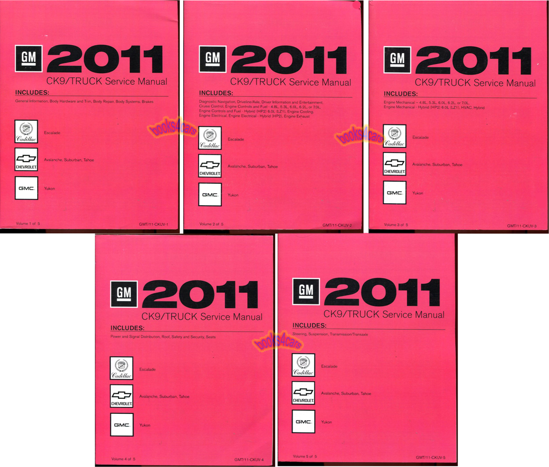 view cover of 2011 Tahoe Avalanche Yukon Escalade / ESV / EXT & Suburban Shop Service Repair Manual by Chevrolet Cadillac & GMC Truck
