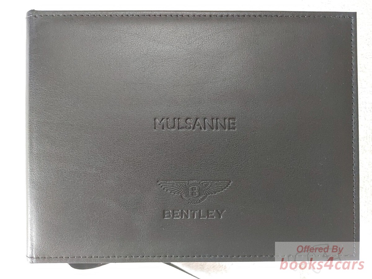 view cover of 2011 Mulsanne Black leather owners handbook manual by Bentley