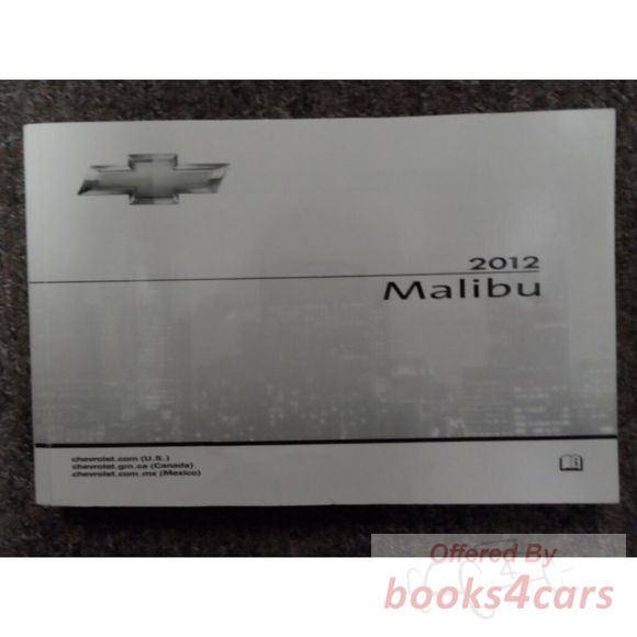 view cover of 2012 Malibu owners manual by Chevrolet