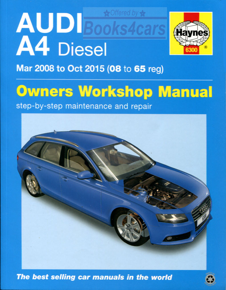 view cover of 2009-2015 Audi A4 Shop Service Repair Manual for Diesel 2.0 by Haynes