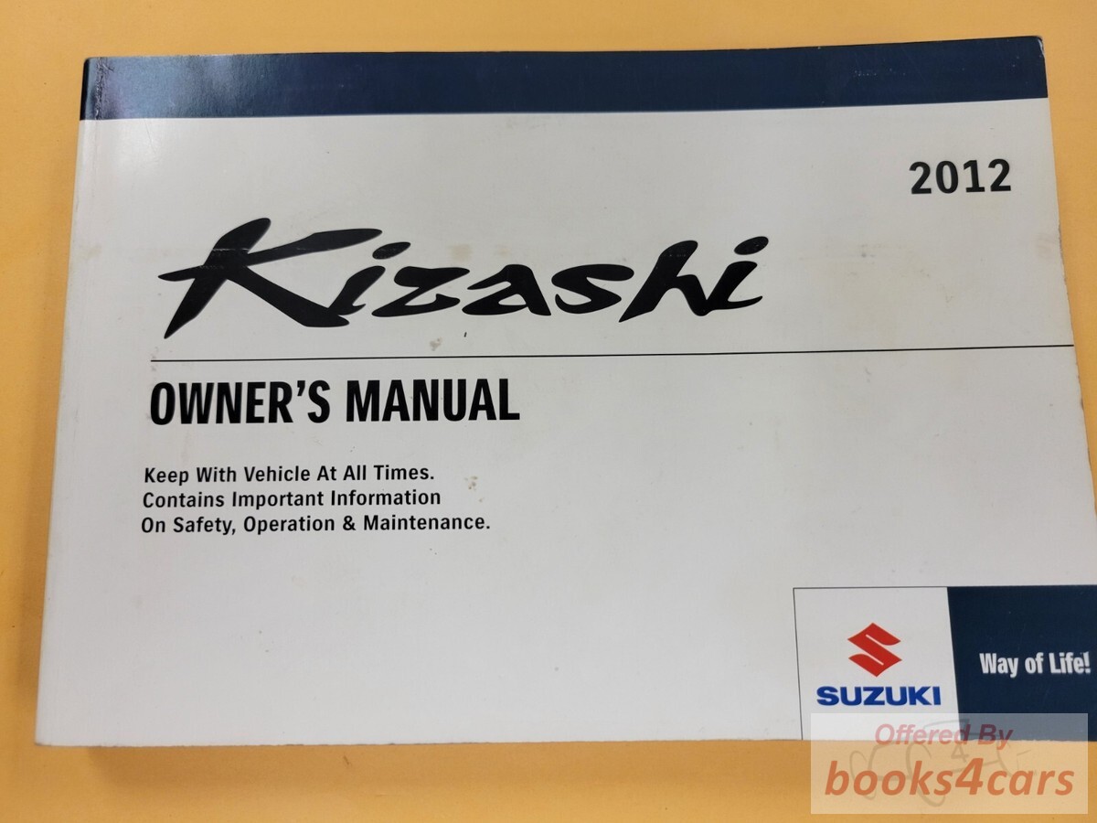 view cover of 2012 Kizashi Owners Manual by Suzuki