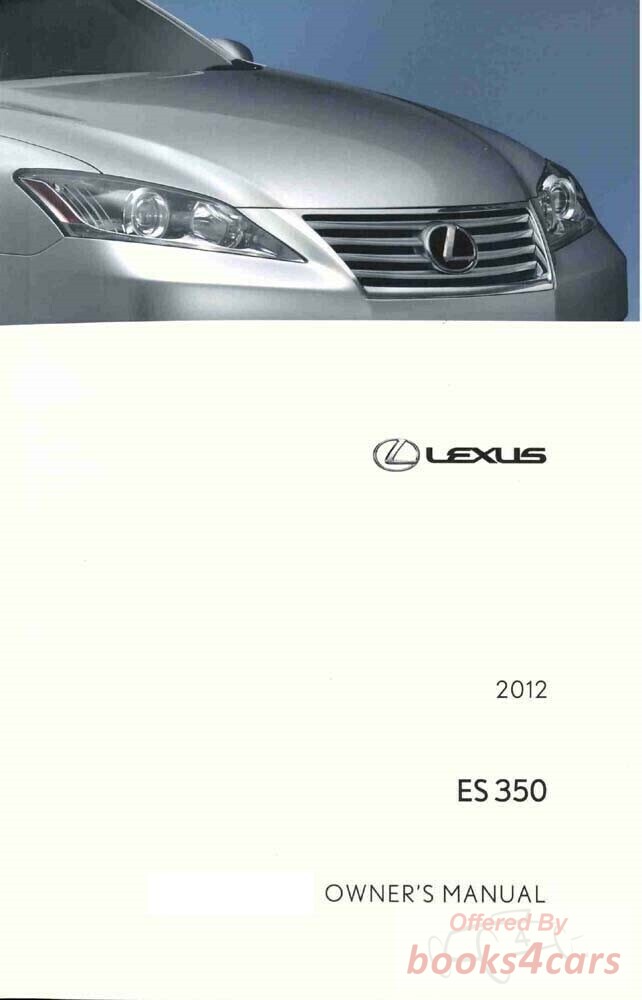 view cover of 2012 ES350 owners manual by Lexus