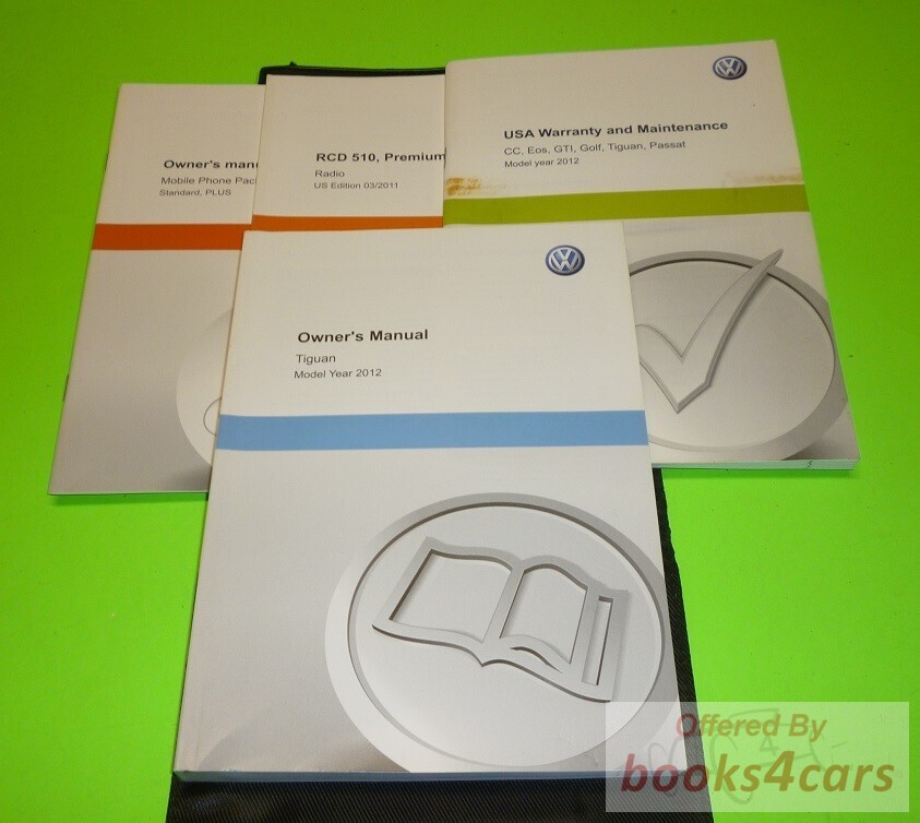 view cover of 2012 Volkswagen Tiguan Owners Manual by VW