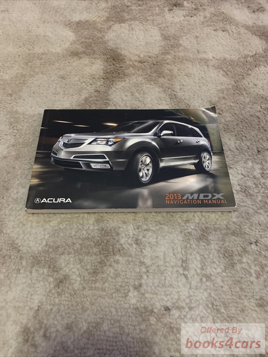 view cover of 2013 MDX Navigation owners manual by Acura